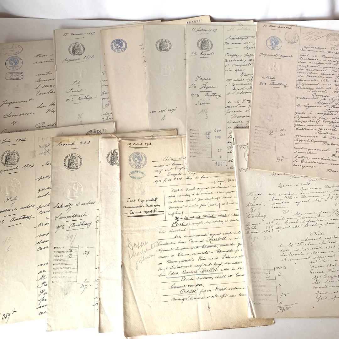 30枚！フランス アンティーク 公文書 ヴィンテージ まとめ売り E178