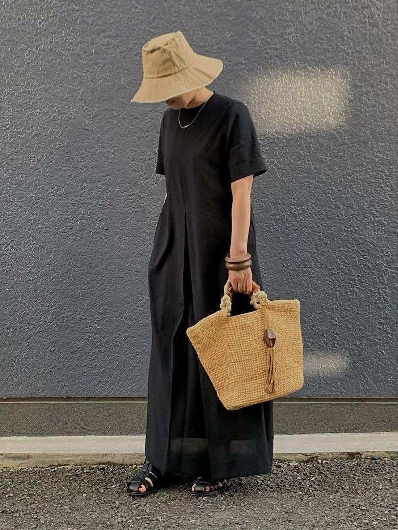 Halfsleeve Tuck Dress トゥデイフル　ブラック