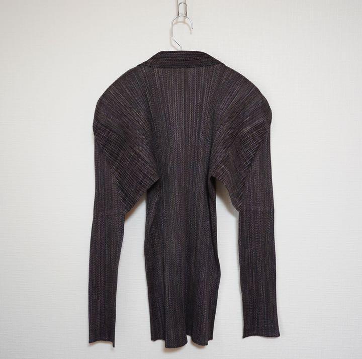 正規品高品質 美品 ツイード柄♡ブラウス F PURPLE 7Meox-m52435289036 PLEATS PLEASE 本物保証HOT