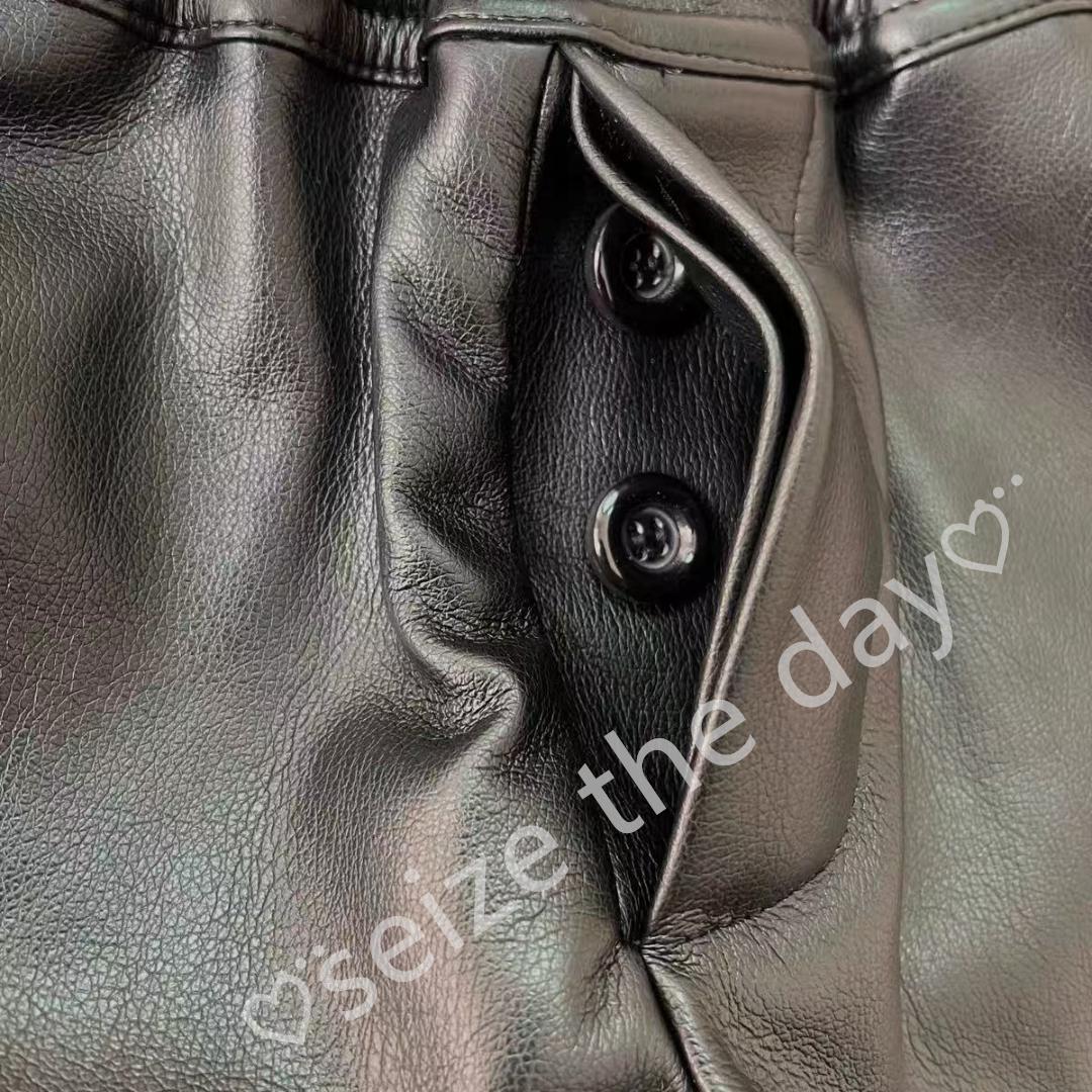 Rick Owens レディース レザー ドローストリング ショートパンツ Rick Owens レディース レザー ドローストリング ショートパンツ