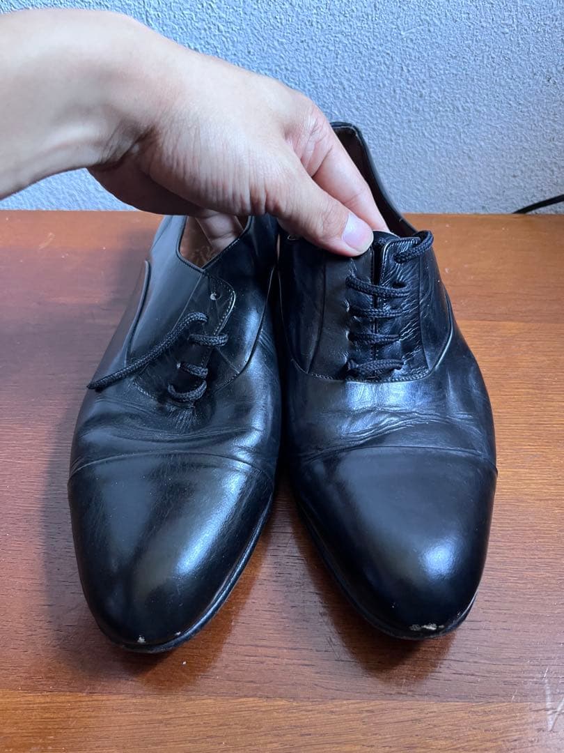 ビンテージ lalite ローファー ブラック 靴 ストレートチップ 黒 古着 ビンテージ lalite ローファー ブラック 靴 ストレートチップ 黒 古着