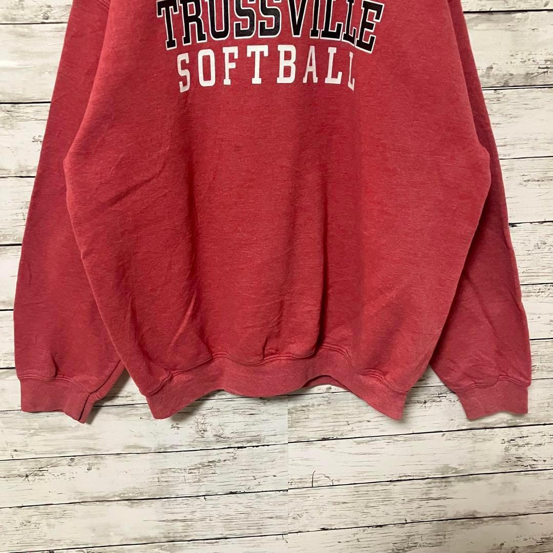 ●F557【US輸入】ギルダン スウェットシャツ レッド系 men's【L】