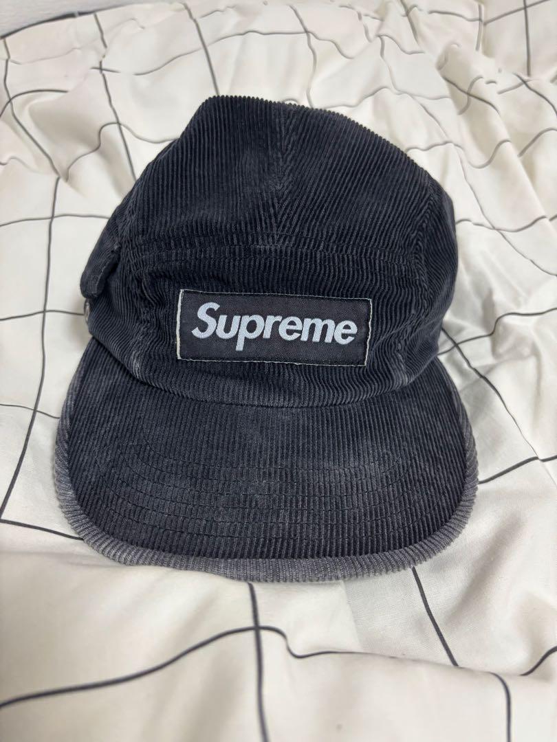 Supreme コーデュロイ ワークキャップ　ブラック 24FW