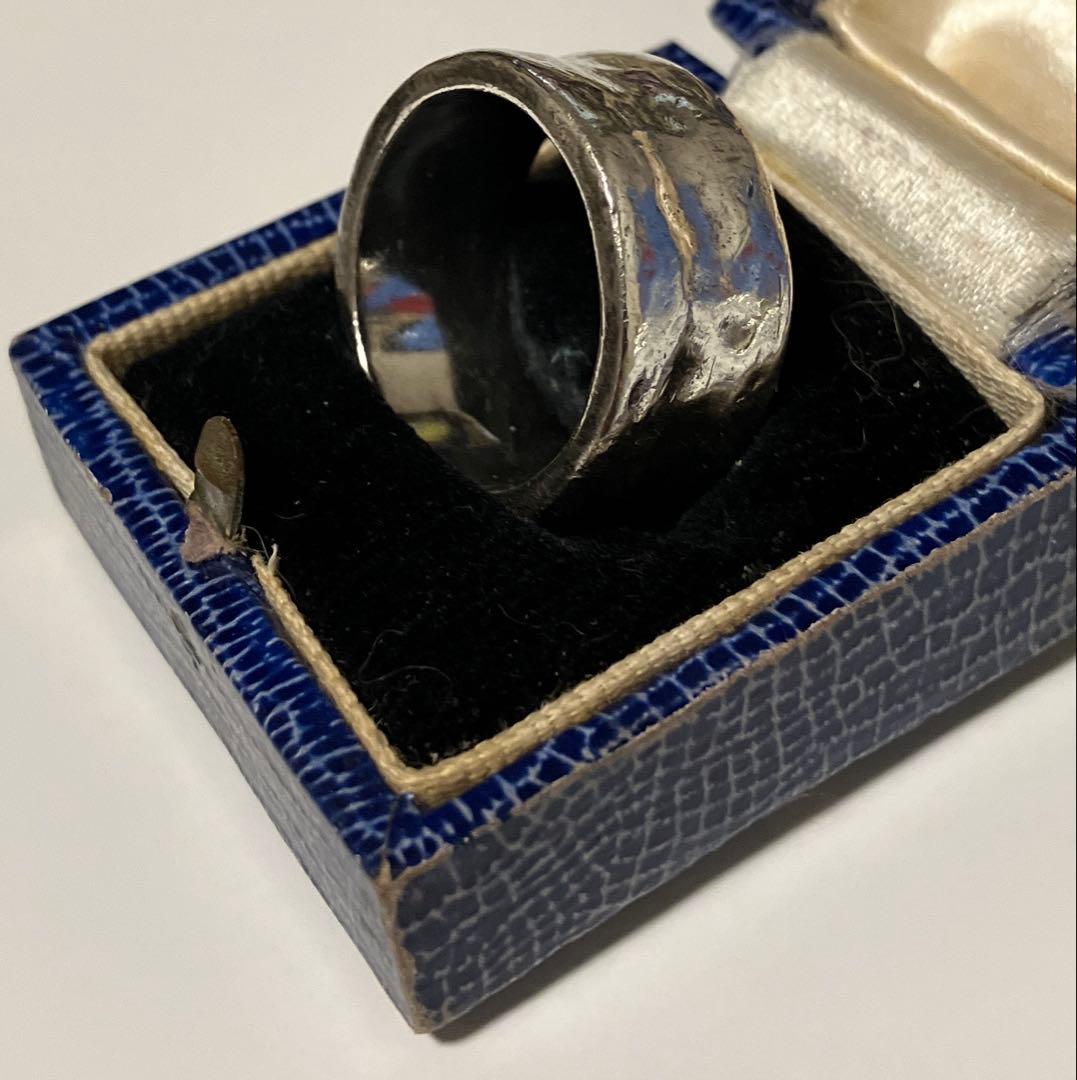 ヴィンテージ 昭和レトロ たたき シルバー925 指輪 ユニセックス