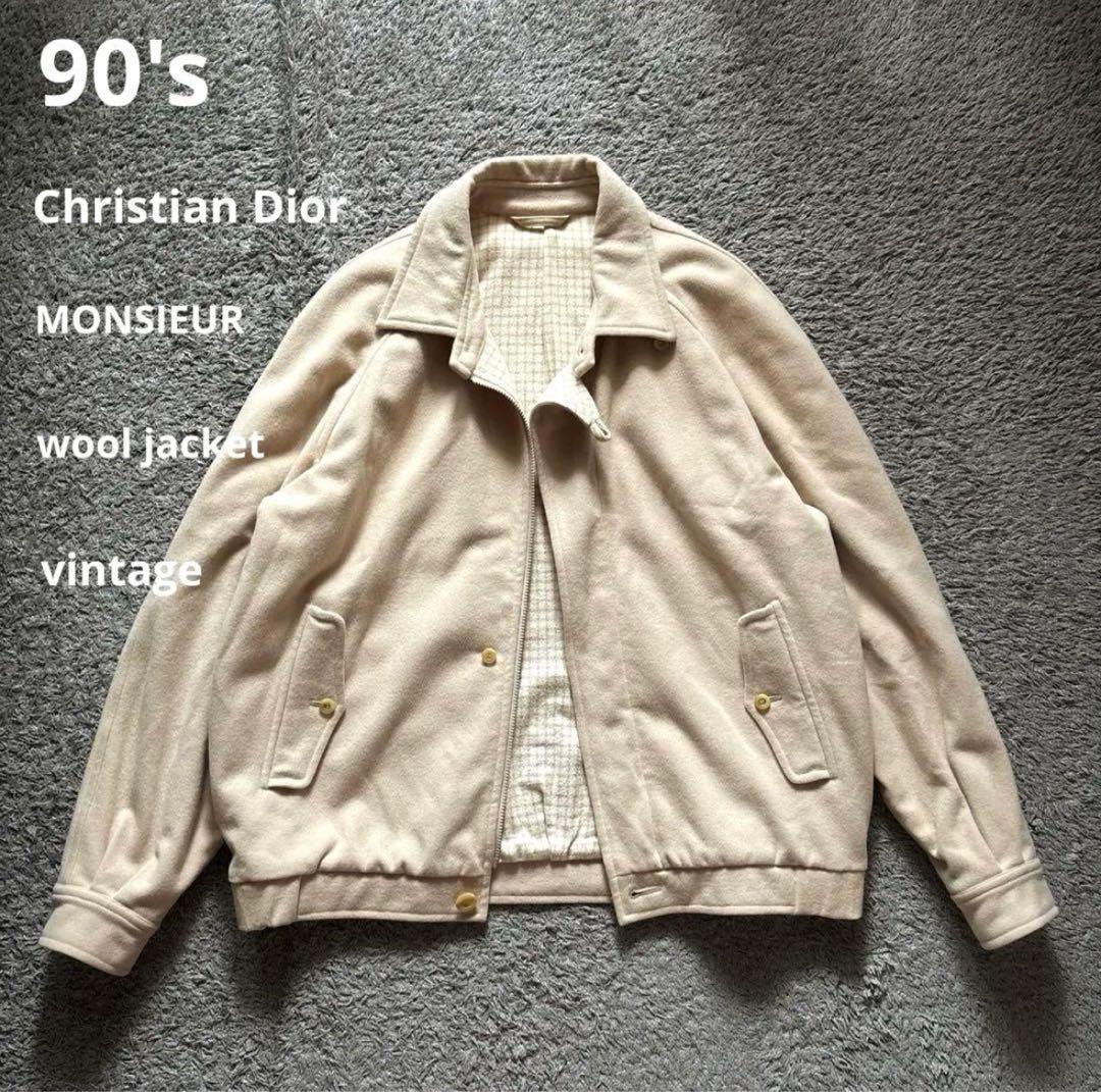90 s Christian Dior MONSIEUR ウール ジャケットL Vintage Dior