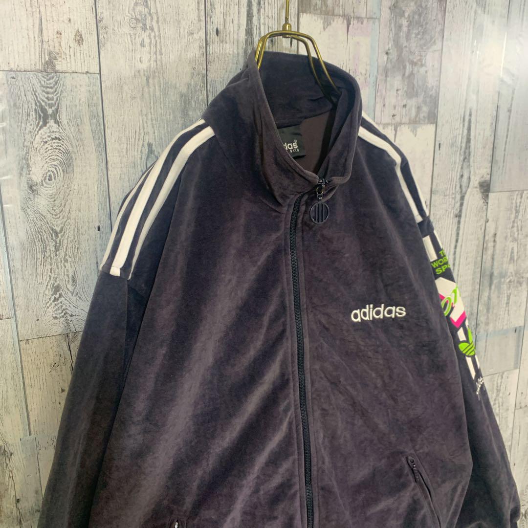 adidasベロア トラックジャケット