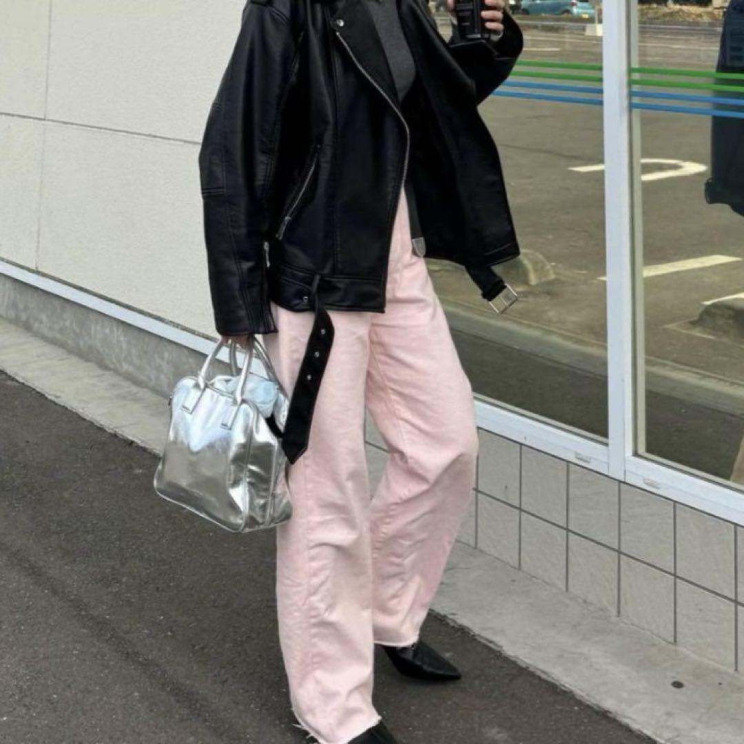 【eL】おねさんコラボHighrise Straight Denim Pants