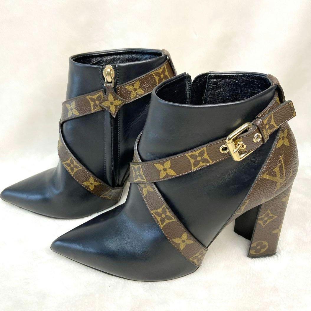 【正規品】 美品】LOUIS VUITTON ルイヴィトン マッチメイク ラインブーツ 靴