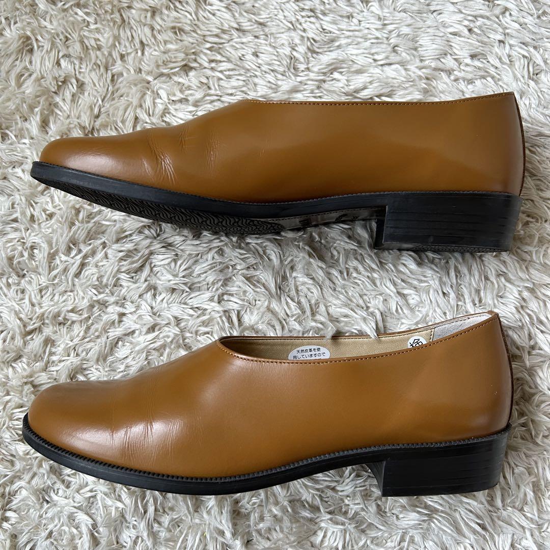 美品　CLANEXHARUTA FLAT SHOES キャメル25cm 美品 CLANEXHARUTA FLAT SHOES キャメル25cm - メルカリ
