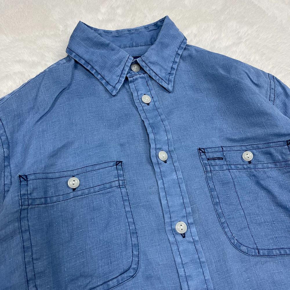 POLO RALPH LAUREN リネンインディゴシャツ ウォッシュ加工