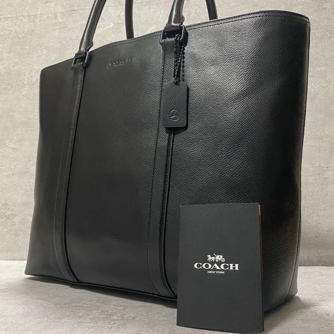 コーチ　メルセデス・ベンツ　コラボ　トートバック　レーザー黒　肩掛け　A4可能 人気モデル✨コーチ トートバッグ ベンツコラボ 肩掛け A4収納
