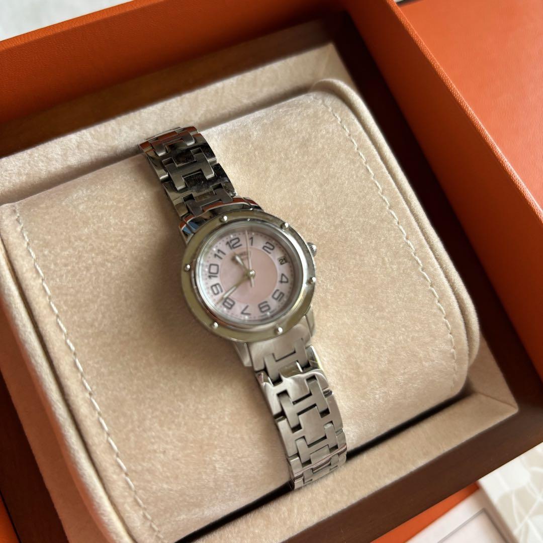 HERMES クリッパーナクレ　ピンクシェル