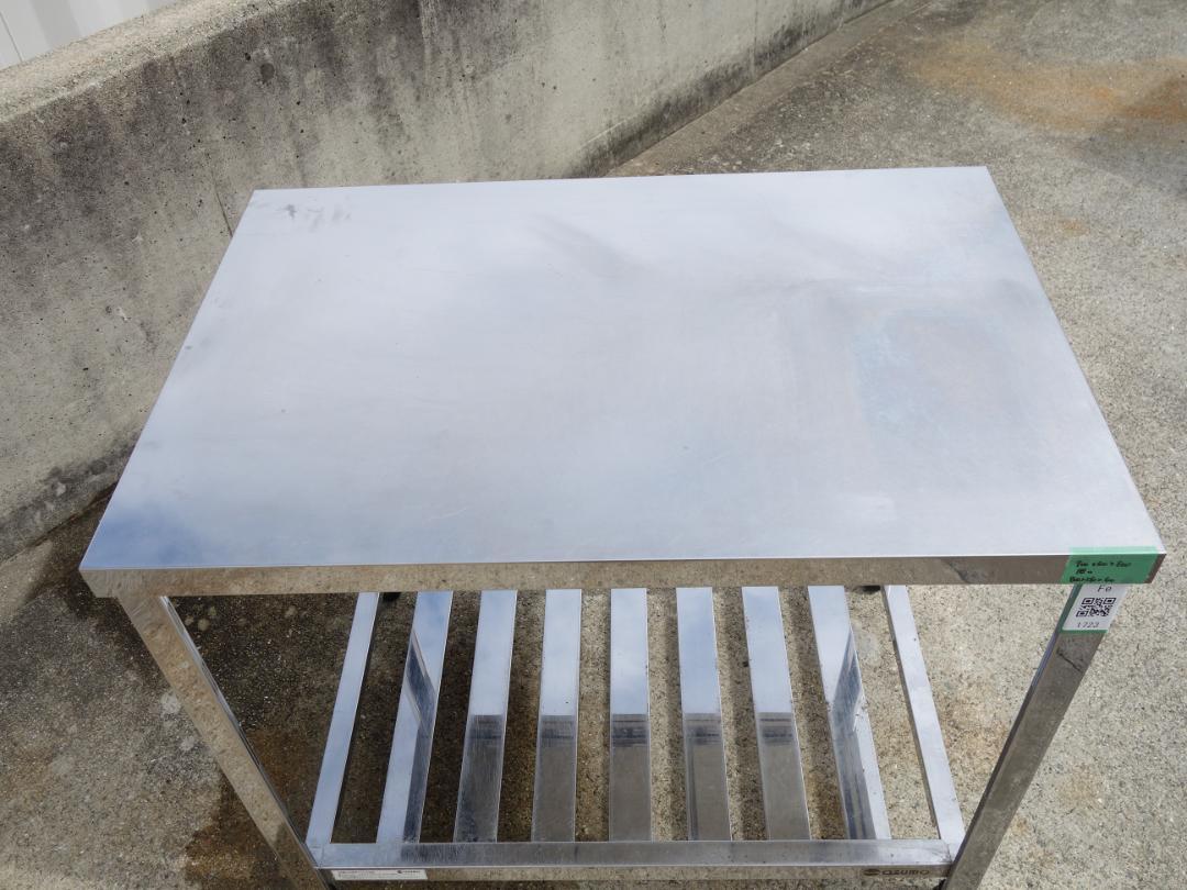【中古】M▽アズマ 業務用 厨房 作業台 棚 ステンレス (Fe1723)