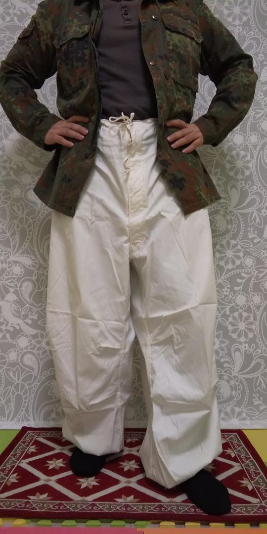ば*ぼ様 雰囲気抜群 1940s スイス軍 スノーカモ オーバーパンツ 1950s SWISS ARMY DENIM WORK PANTS EARLY MODEL USED ］スイス