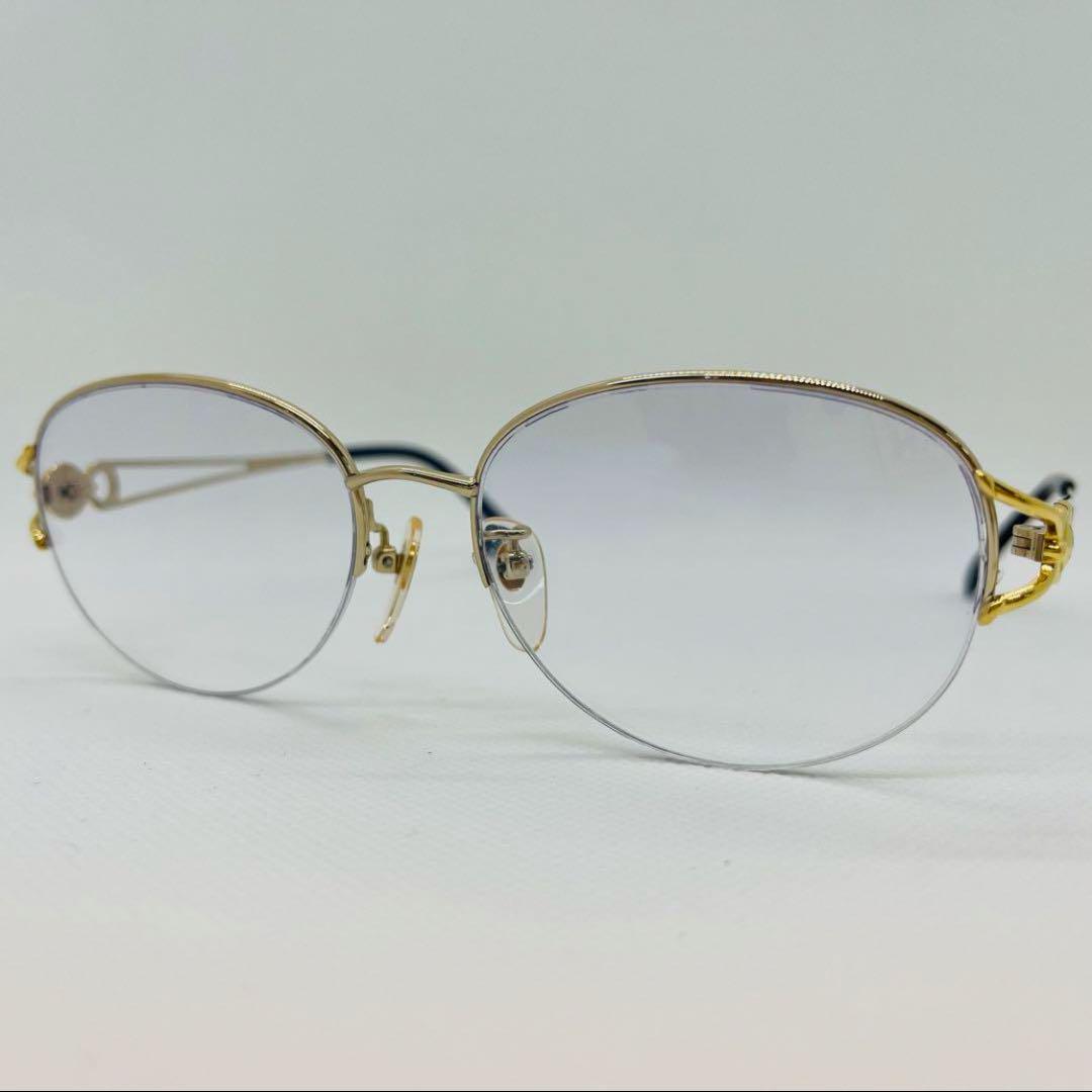 ヴィンテージ Yves Saint Laurent メガネ 金色 日本製