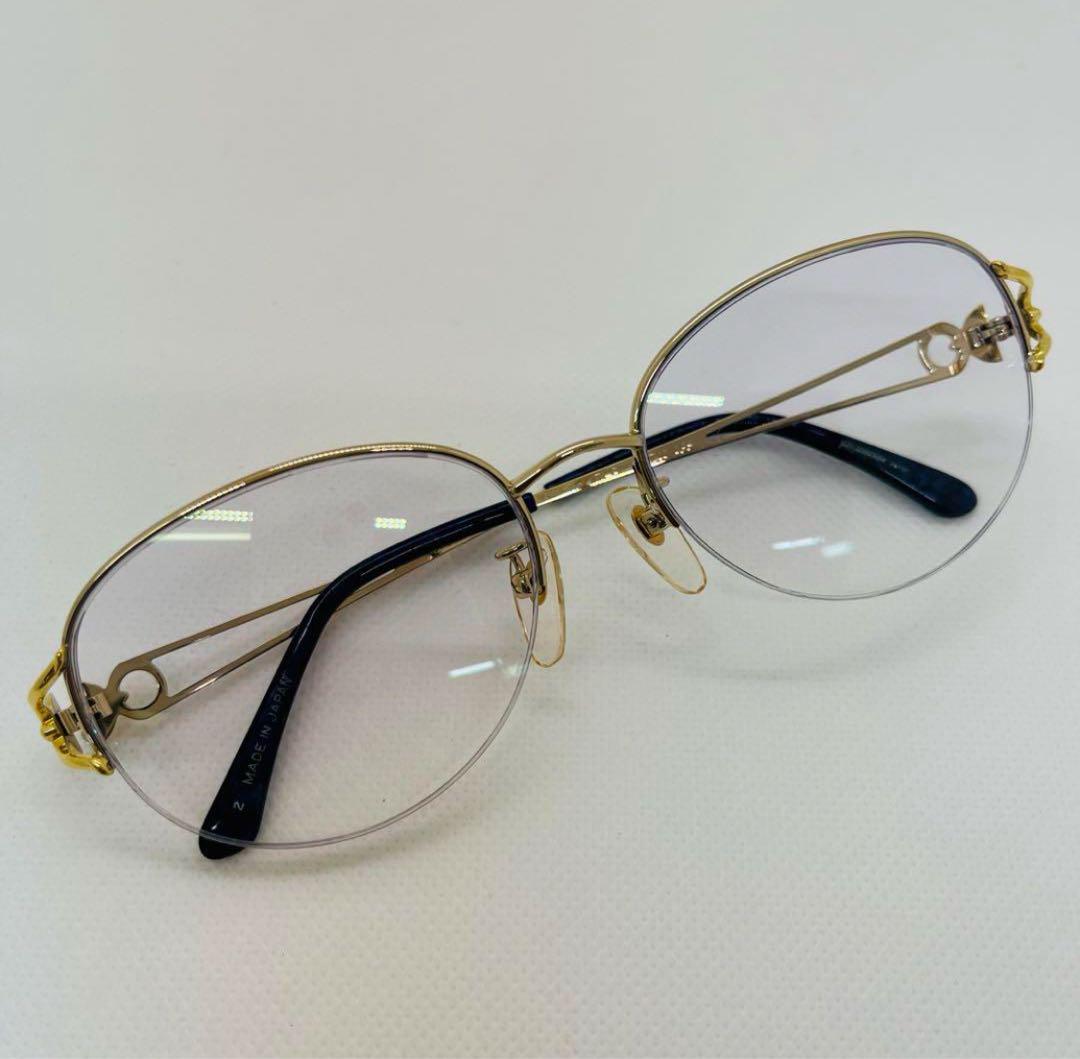 ヴィンテージ Yves Saint Laurent メガネ 金色 日本製