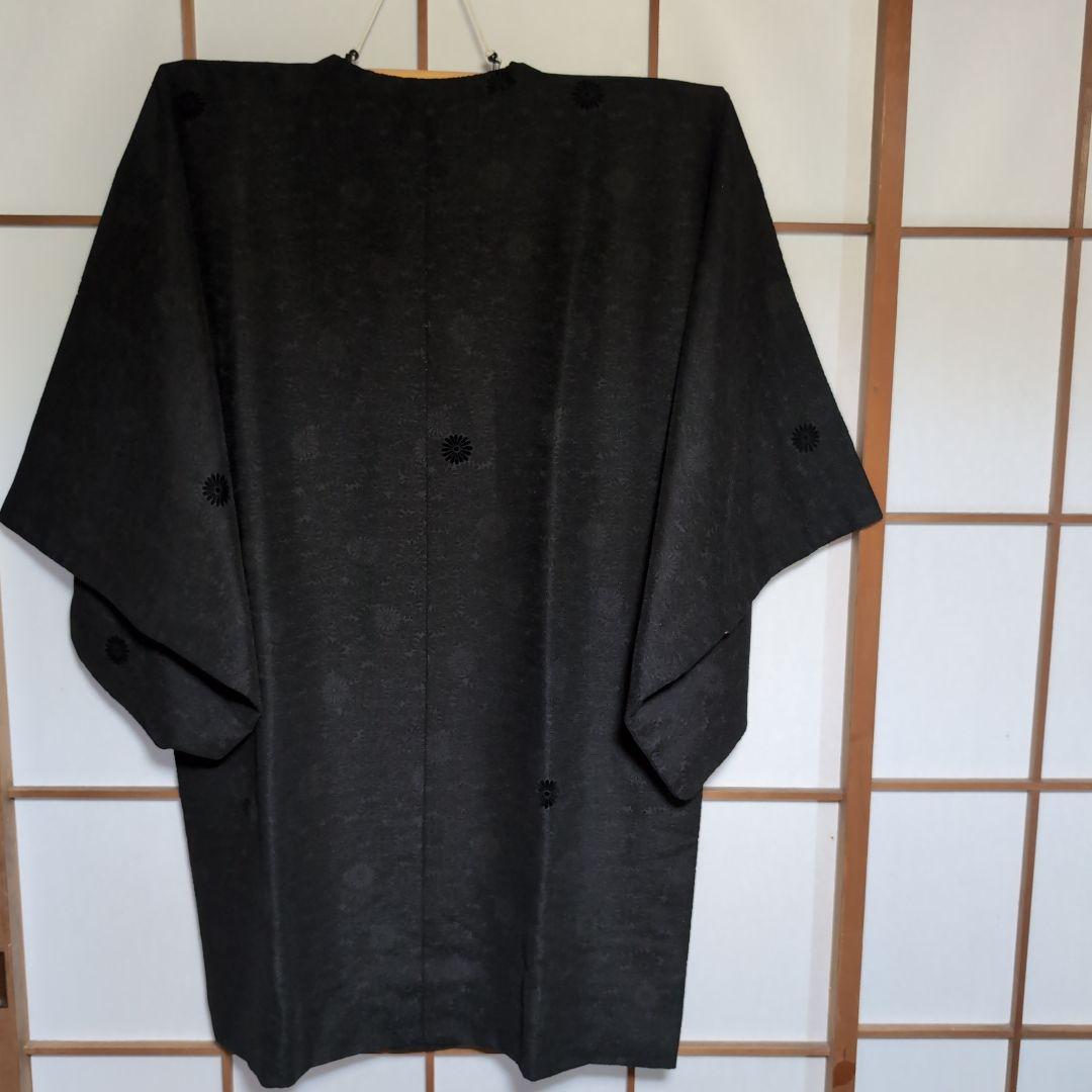 黒地に小菊の織り出しビロード