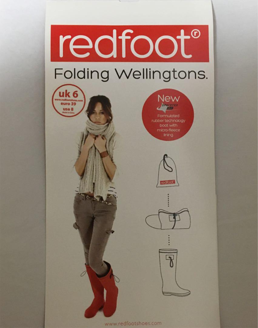 redfoot 軽量折り畳みレインブーツ UK6/24.5-25.0cm