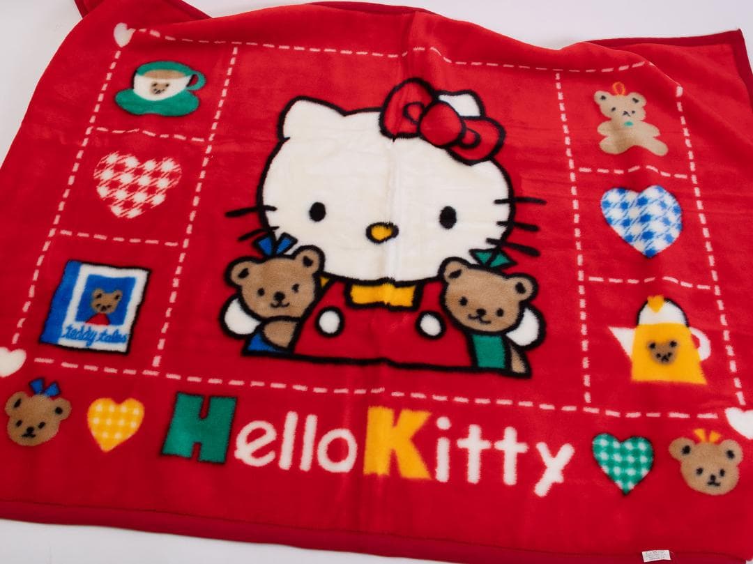 希少 レトロ ハローキティ 毛布 ブランケット