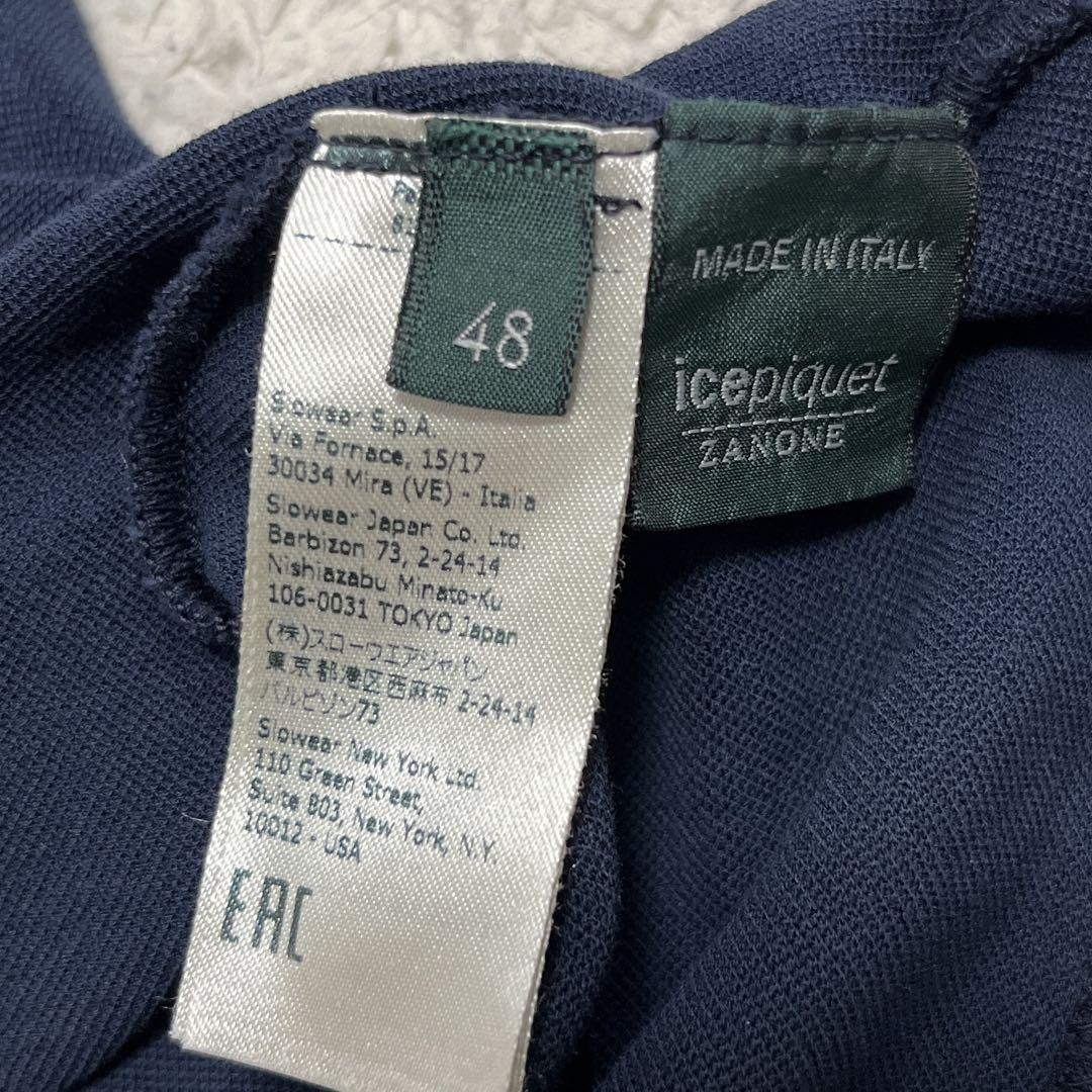 【美品】ザノーネ　半袖ポロシャツ・アイスピケ・48・アイスコットン・イタリア製