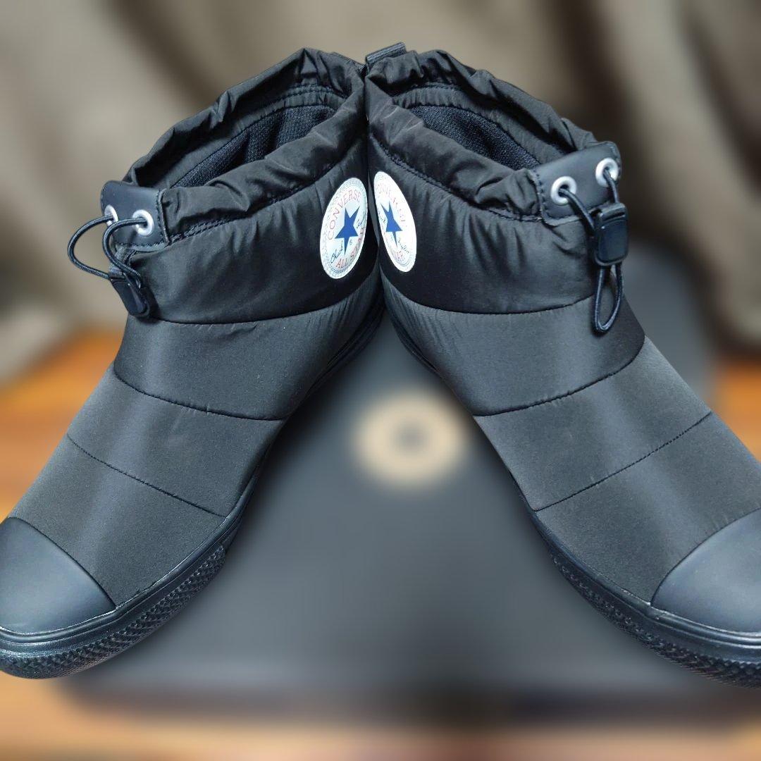 ブラック スノーブーツ 耐水性26cm・Converse