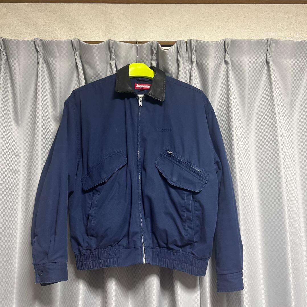 Supreme Leather Collar Utility Jacket