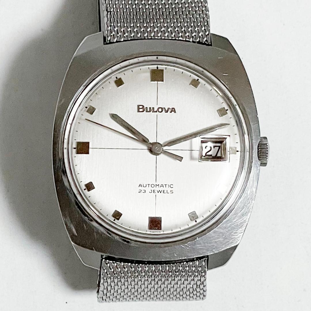 OH済み純正ベルト60s ブローバ【BULOVA】23JEWELS自動巻き腕時計