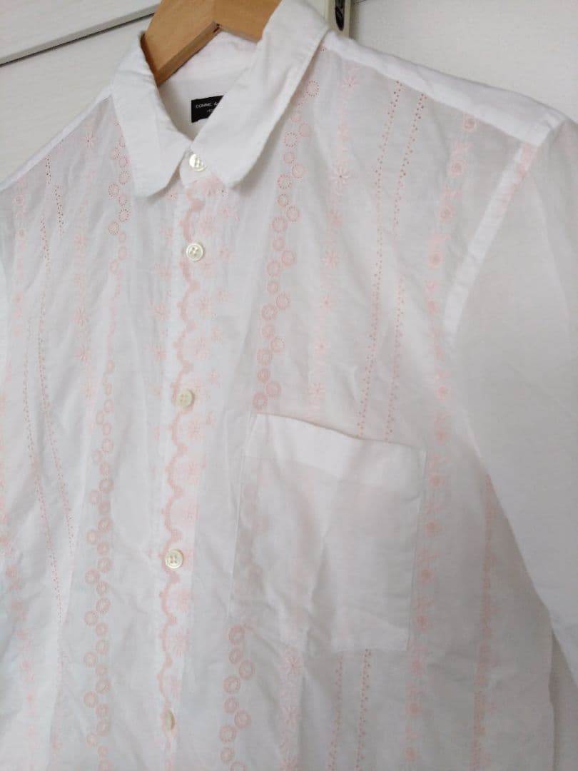 超希少comme des garçon homme plusフラワー刺繍シャツ
