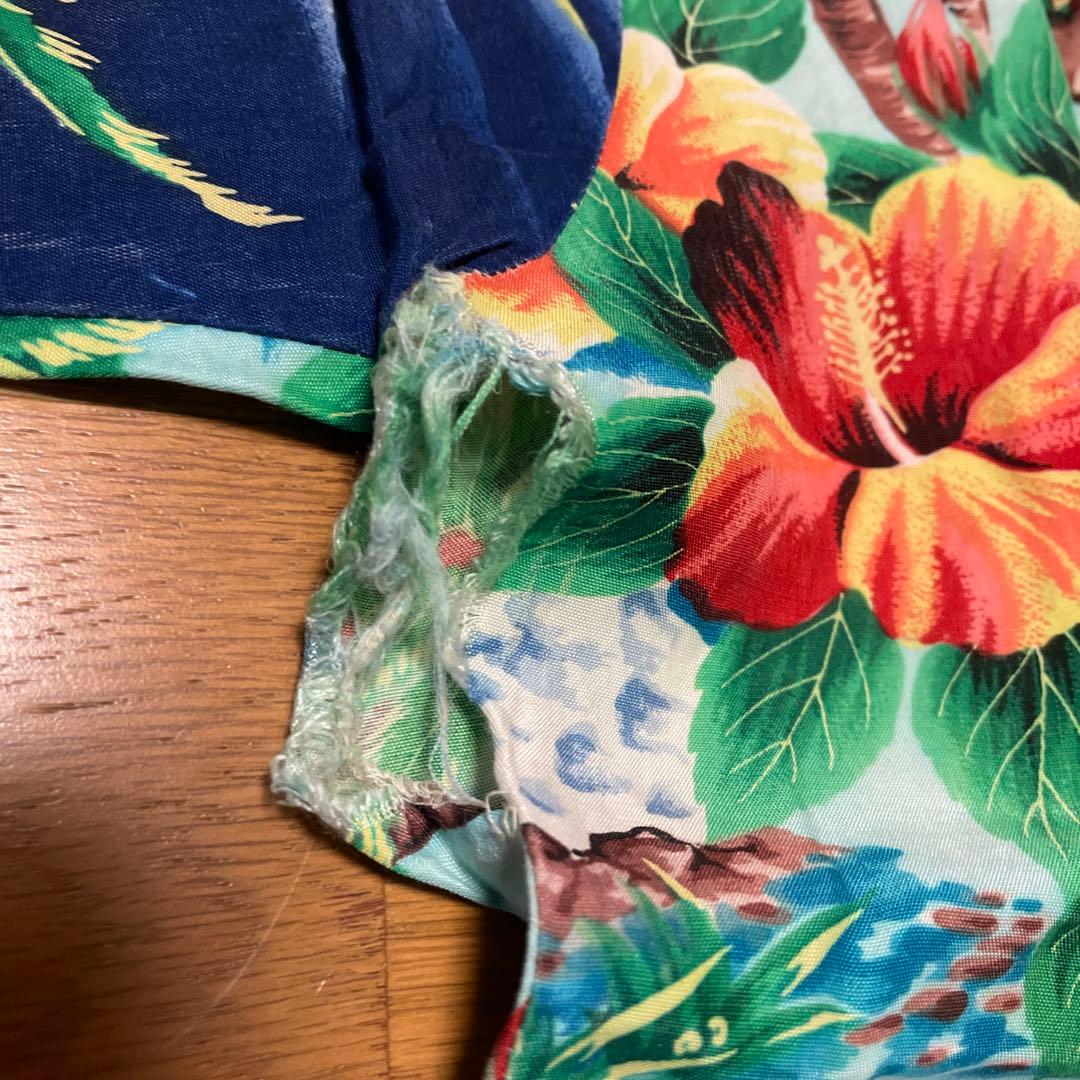 50s 60s ヴィンテージ アロハシャツ ダイヤモンドヘッド ハイビスカス 50s 60s ヴィンテージ アロハシャツ ダイヤモンドヘッド ハイビスカス
