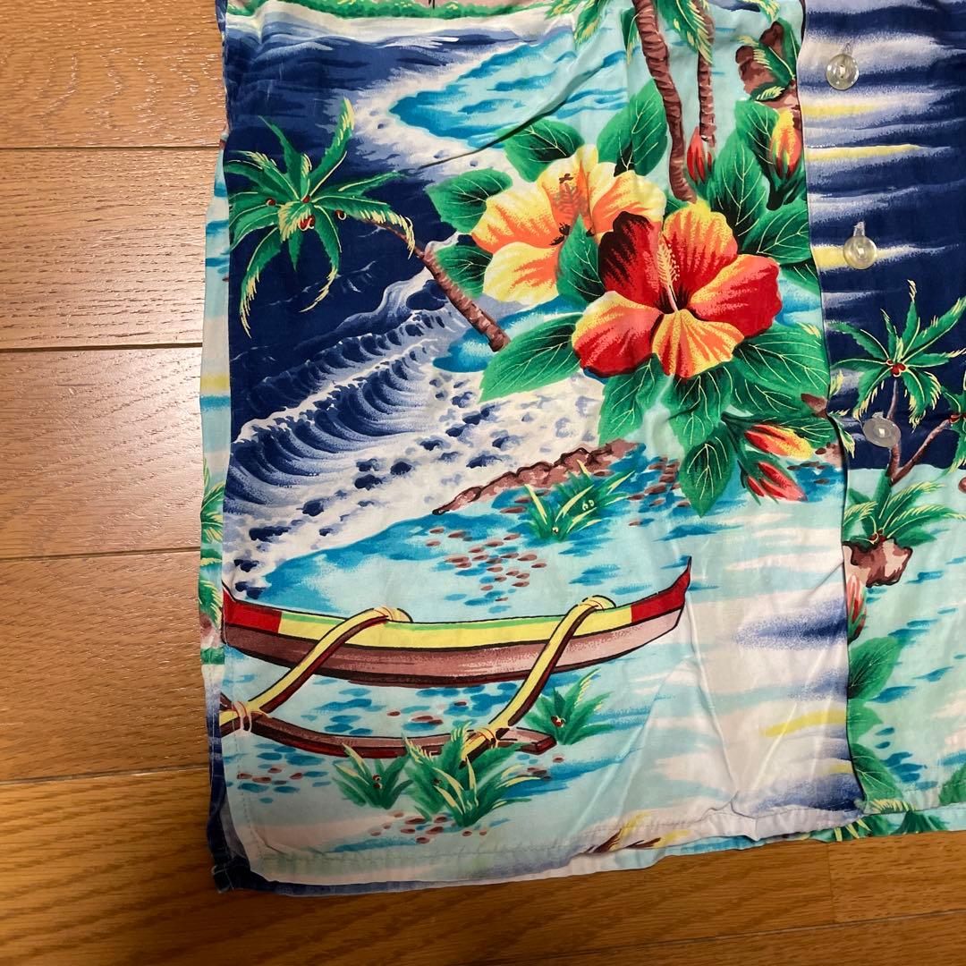 50s 60s ヴィンテージ アロハシャツ ダイヤモンドヘッド ハイビスカス 50s 60s ヴィンテージ アロハシャツ ダイヤモンドヘッド ハイビスカス
