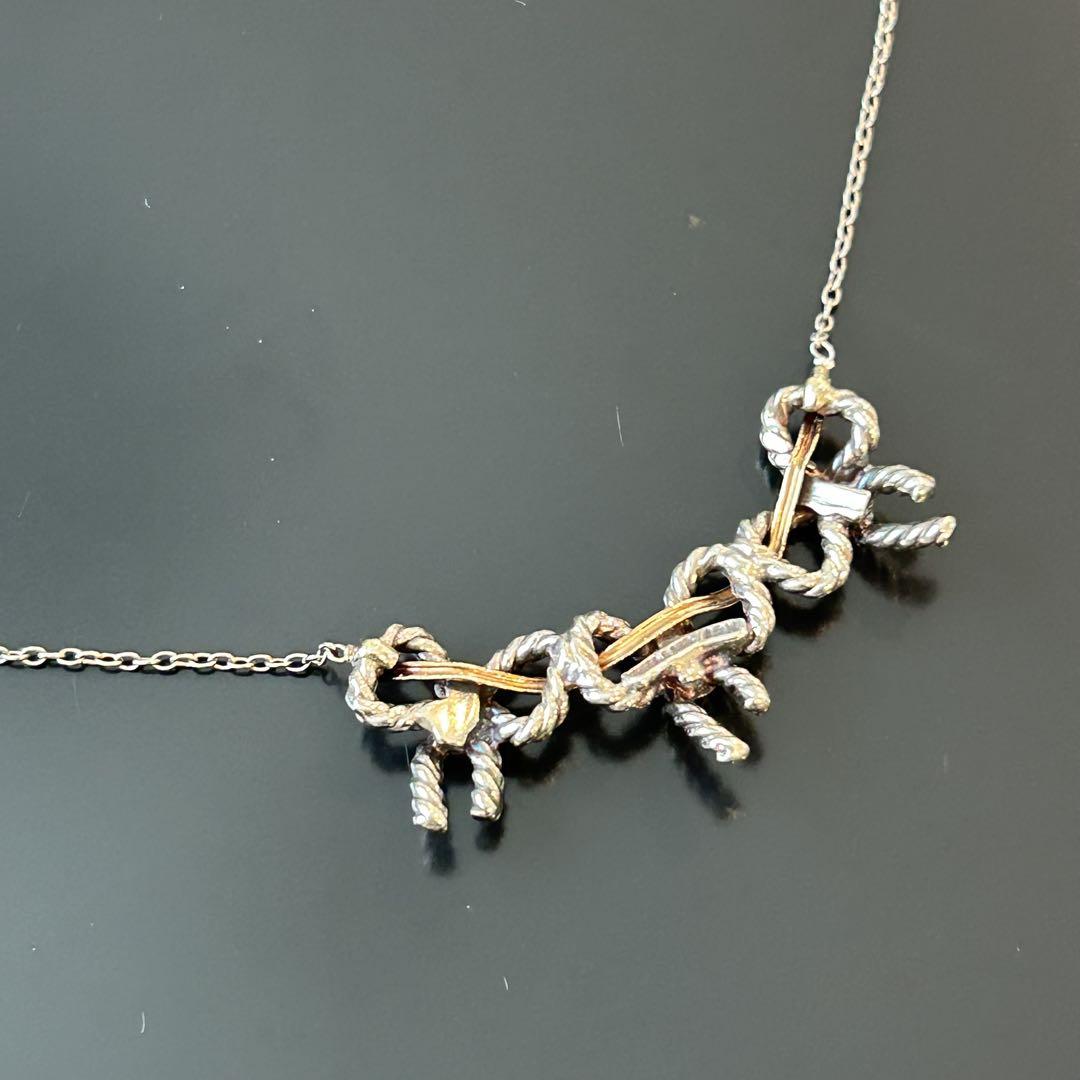 Tiffany&Co ネックレストリプルリボン K18 sv925 ネックレス