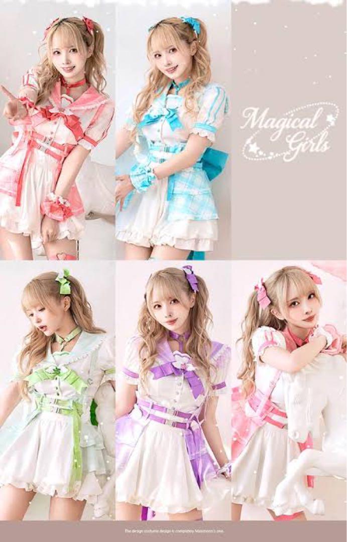 マリームーン 魔法少女 ファンシーチェックセーラー 赤 レッド