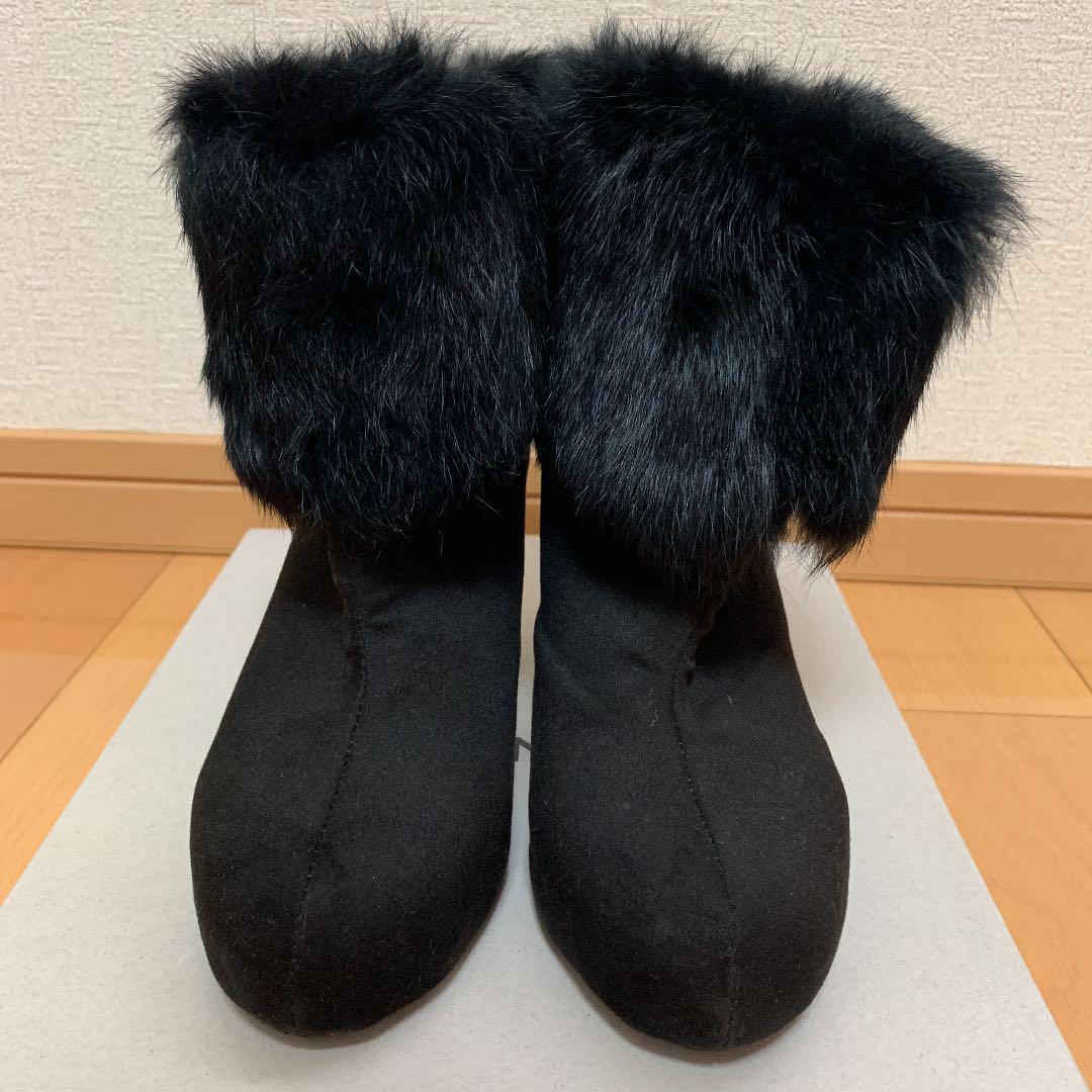 ファー ショートブーツ