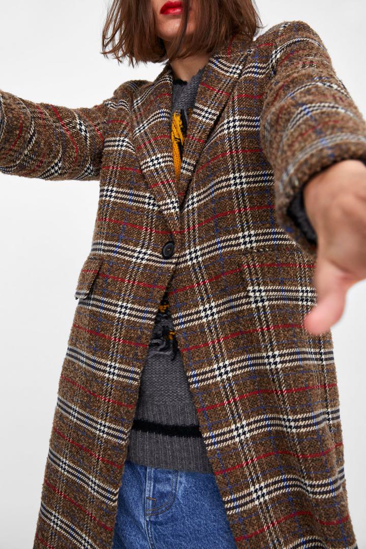 美品】 ZARA コート チェック チェスター アウター 秋冬 AW FW