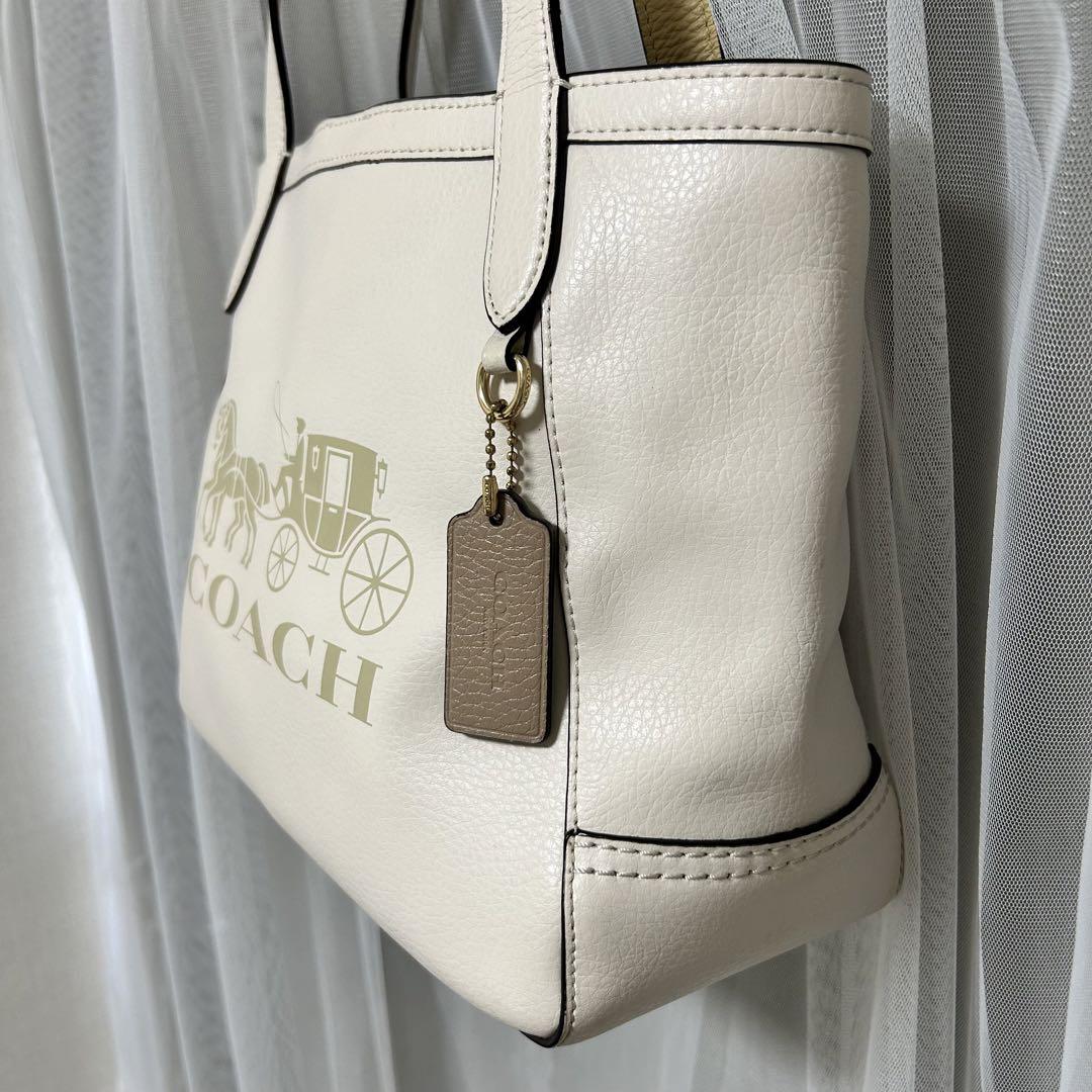 コーチ トートバッグ COACH ホース アンド キャリッジ ホワイト 白
