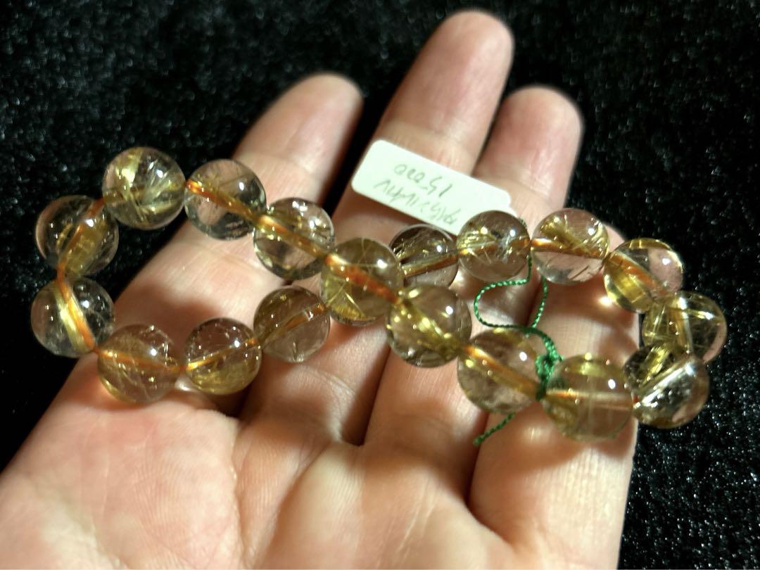 入荷なう 金運の石☆ゴールドタイチンルチルブレスレット ブレスレット・バングル