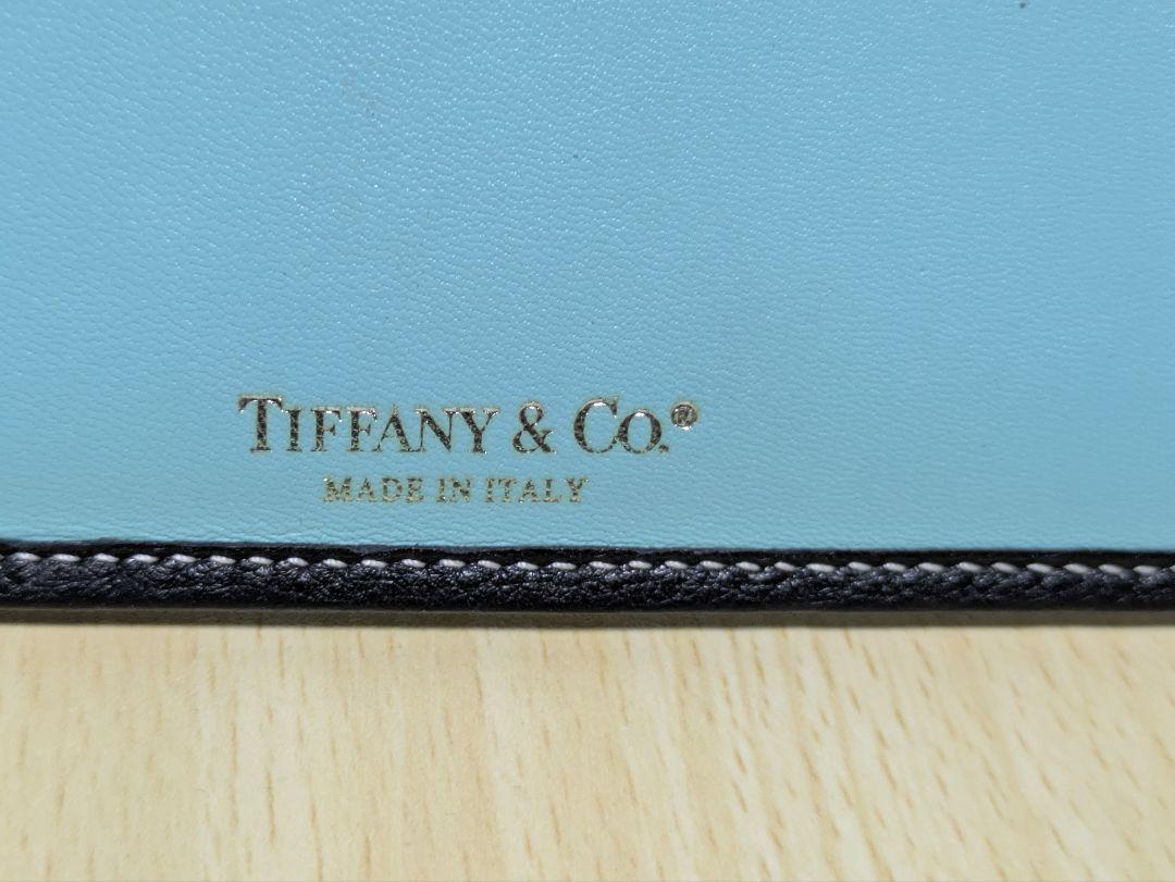 TIFFANY＆Co. レザー ターンロック 長財布 黒/ティファニー ブルー