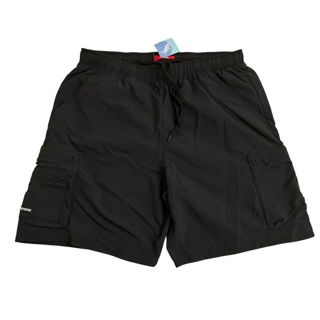 新品supremeシュンプリームカーゴウォーターショーツ24ssブラック完売品M