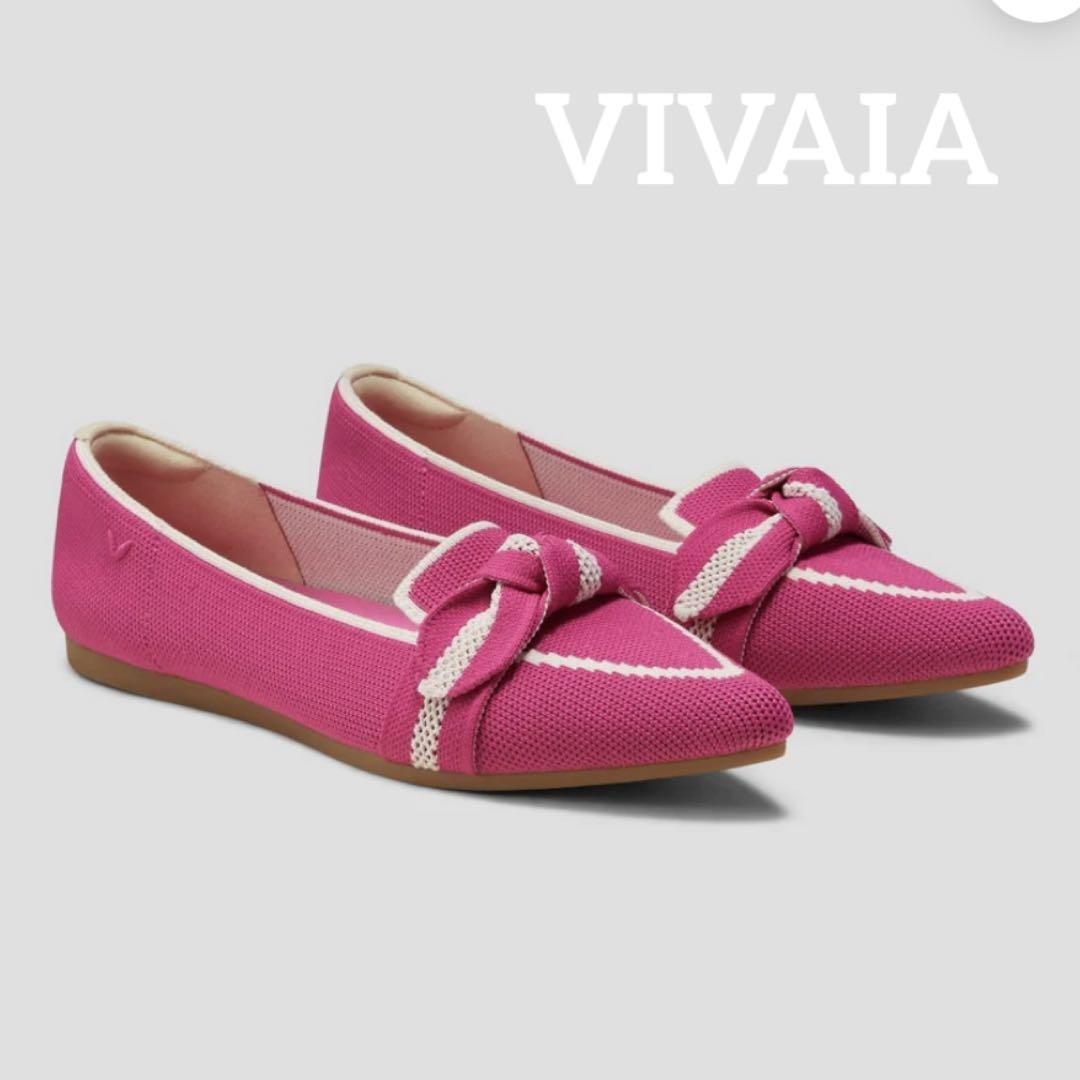 VIVAIA Michelle ポインテッドトゥ リボン付き ローファー 新品