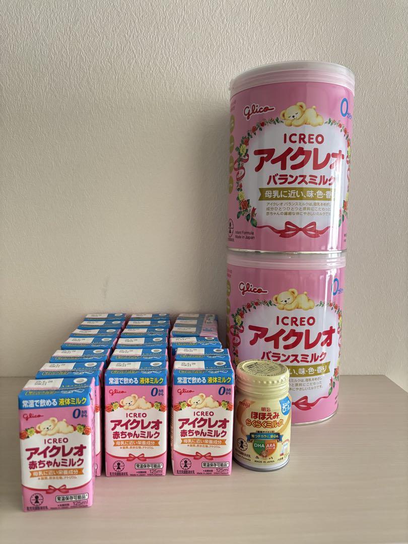 ICREO 缶ミルク800g×2個　液体ミルク×19個　ほほえみ×1個