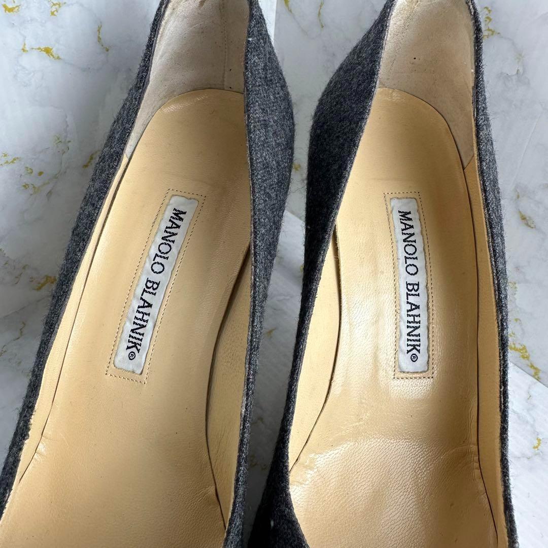 マノロブラニク ✨美品 パンプス グレー サイズ37.5(24.5cm) マノロブラニク ✨美品 パンプス グレー サイズ37.5(24.5cm)