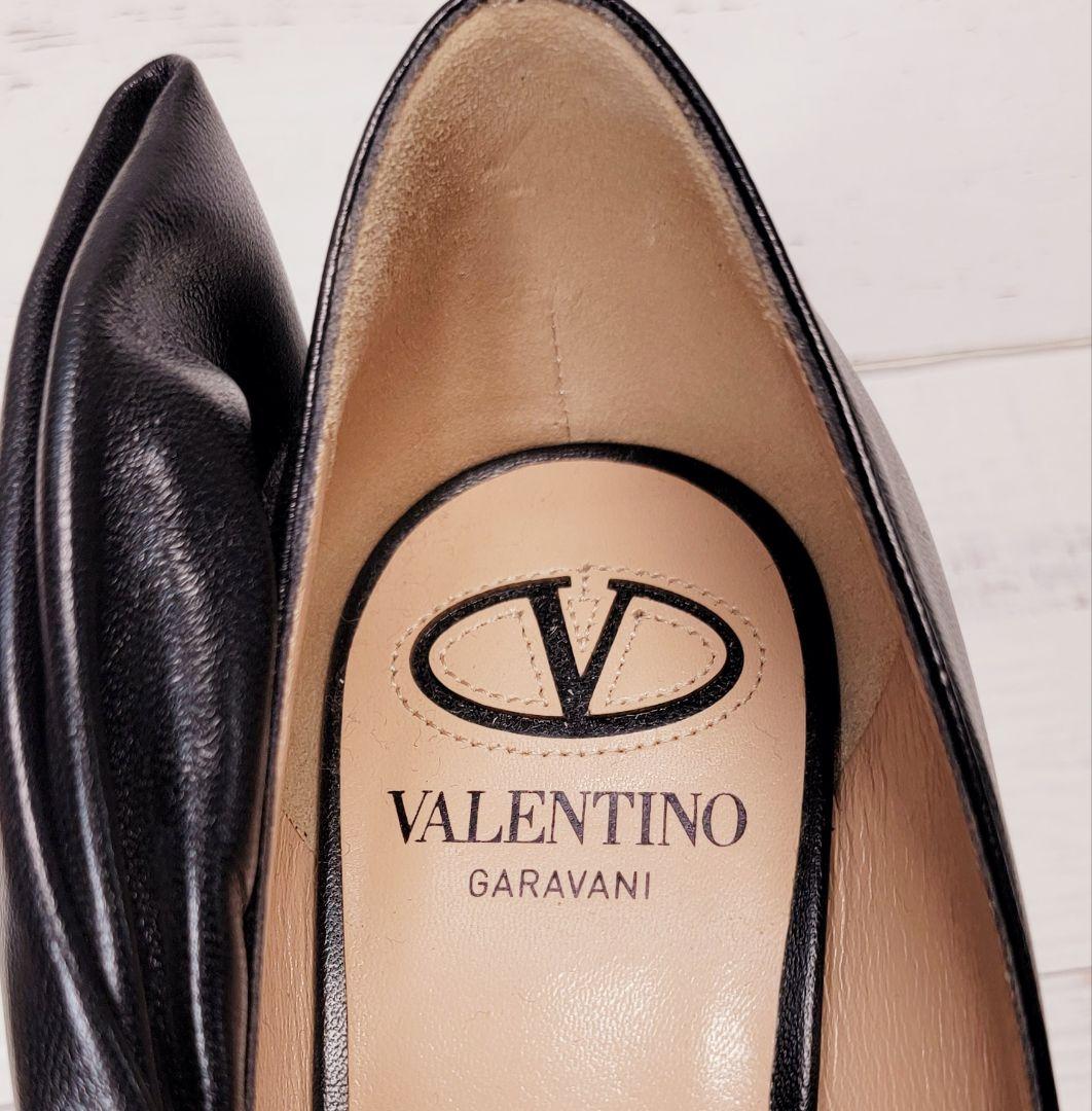 【美品】VALENTINO GARAVANI レザー パンプス 黒 24.5㎝