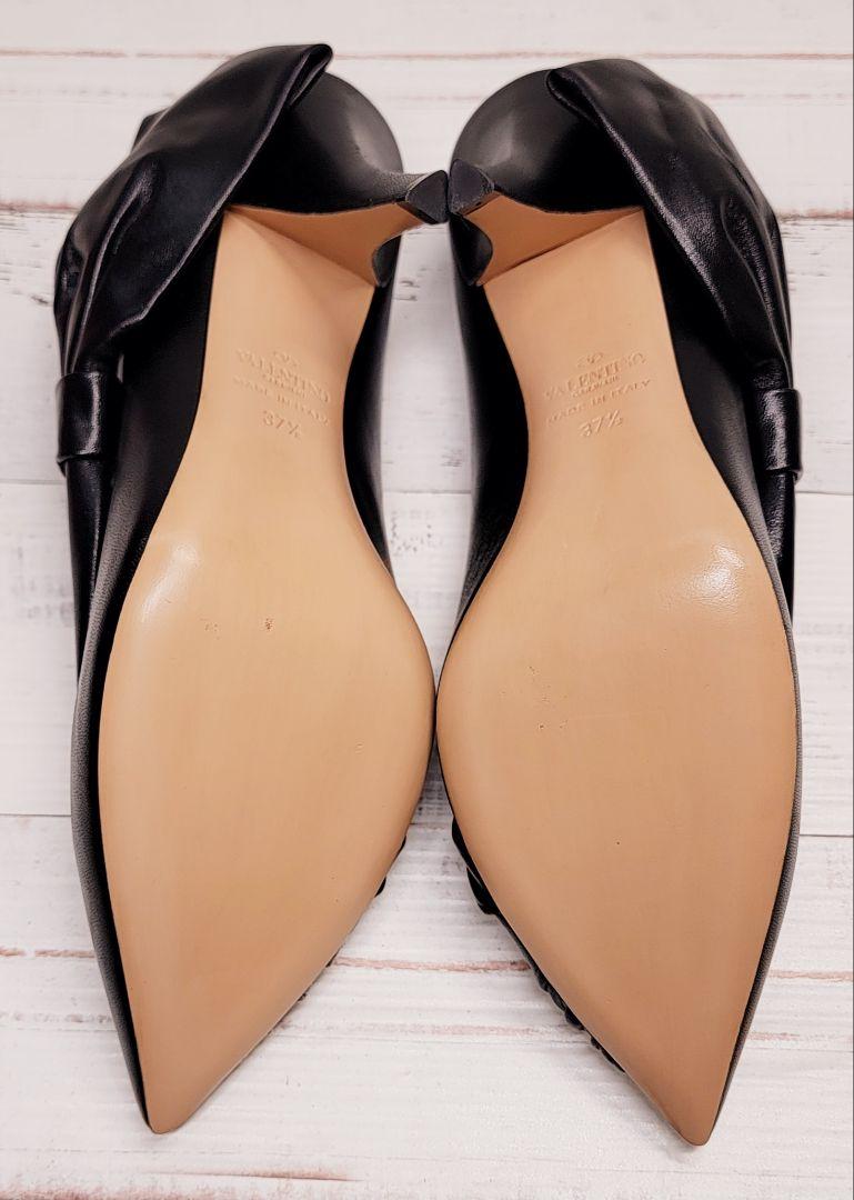 【美品】VALENTINO GARAVANI レザー パンプス 黒 24.5㎝