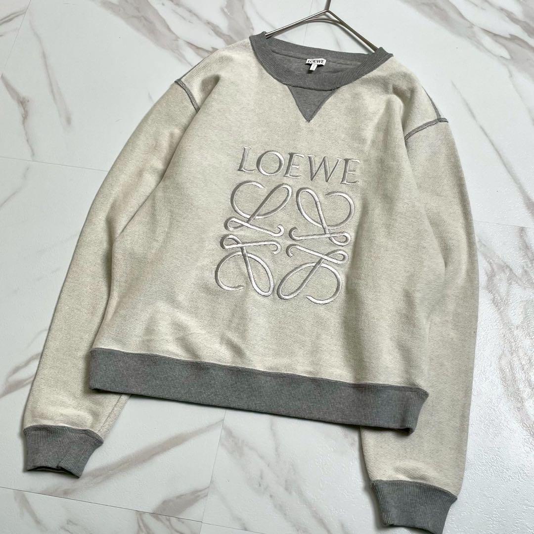 極美品 2023✨LOEWE アナグラム エンブロイダリー ロゴ スウェット