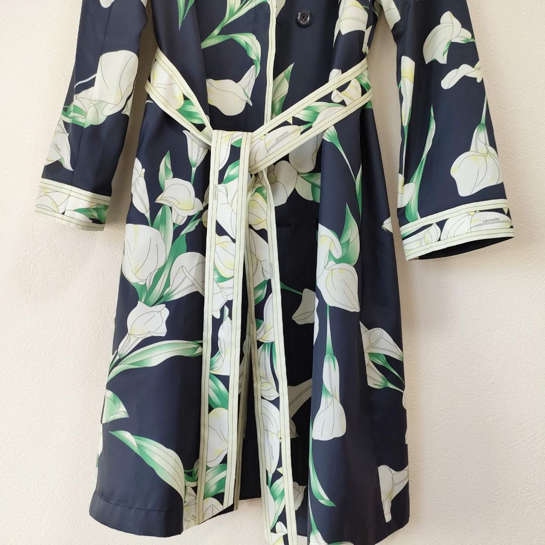 正規店仕入れの 大きめ❤38 40 42❤新品❤レオナール❤コート❤ポリエステル❤人気柄 ジャケット・アウター
