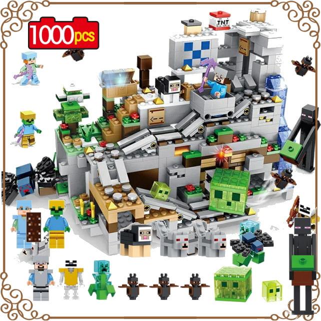 メルカリ マインクラフト洞窟トロッコ1000pcs Legoブロック互換品 メルカリ マインクラフト洞窟トロッコ1000pcs Legoブロック互換品