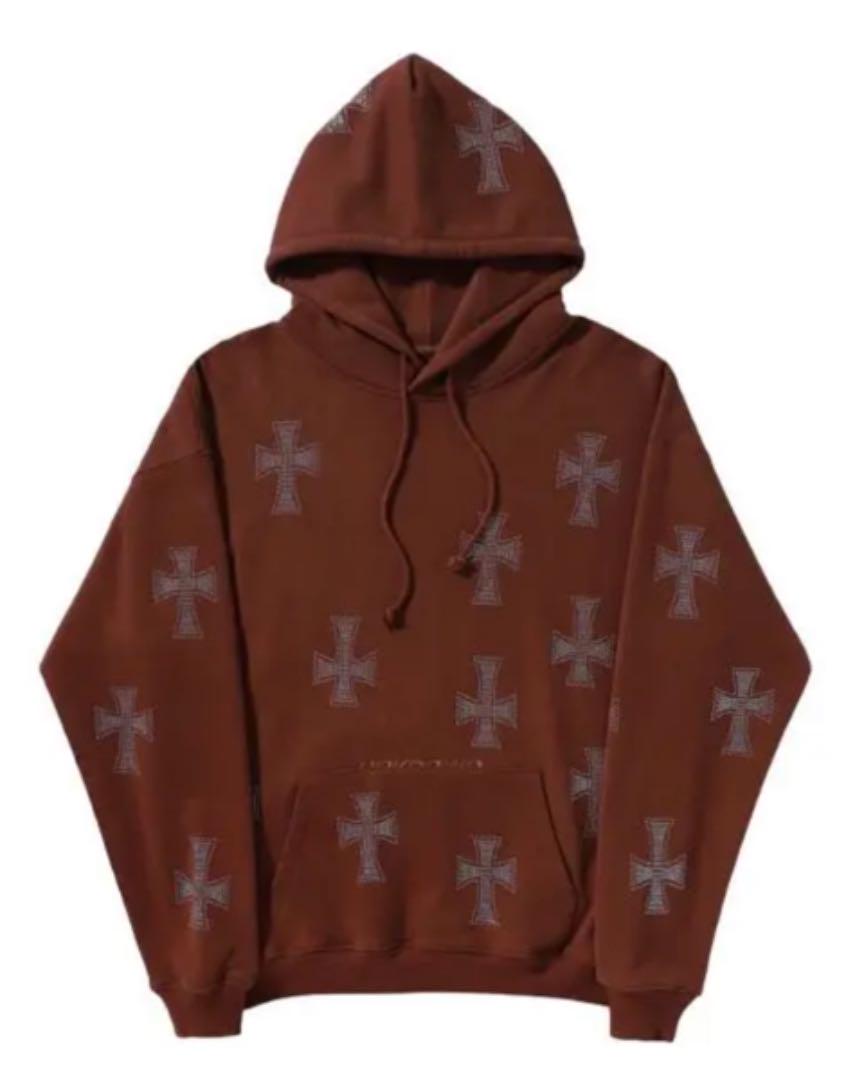 UNKN0WN BR0WN CR0SS RHINST0NE PULL0VER UNKN0WN BR0WN CR0SS RHINST0NE PULL0VER