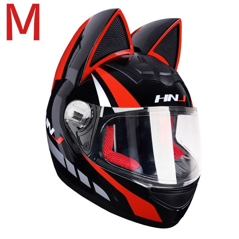 フルフェイスヘルメット 猫耳付き 可愛い猫耳バイクヘルメット 日焼け