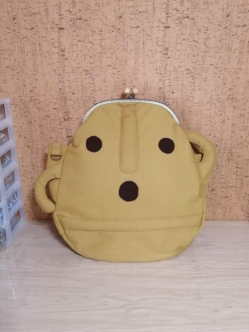 ハニワがま口リュック　特大　ハンドメイド　埴輪