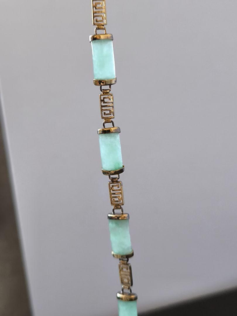 925　スターリング　シルバー　翡翠 Jade ヒスイ 金色 ヴィンテージ